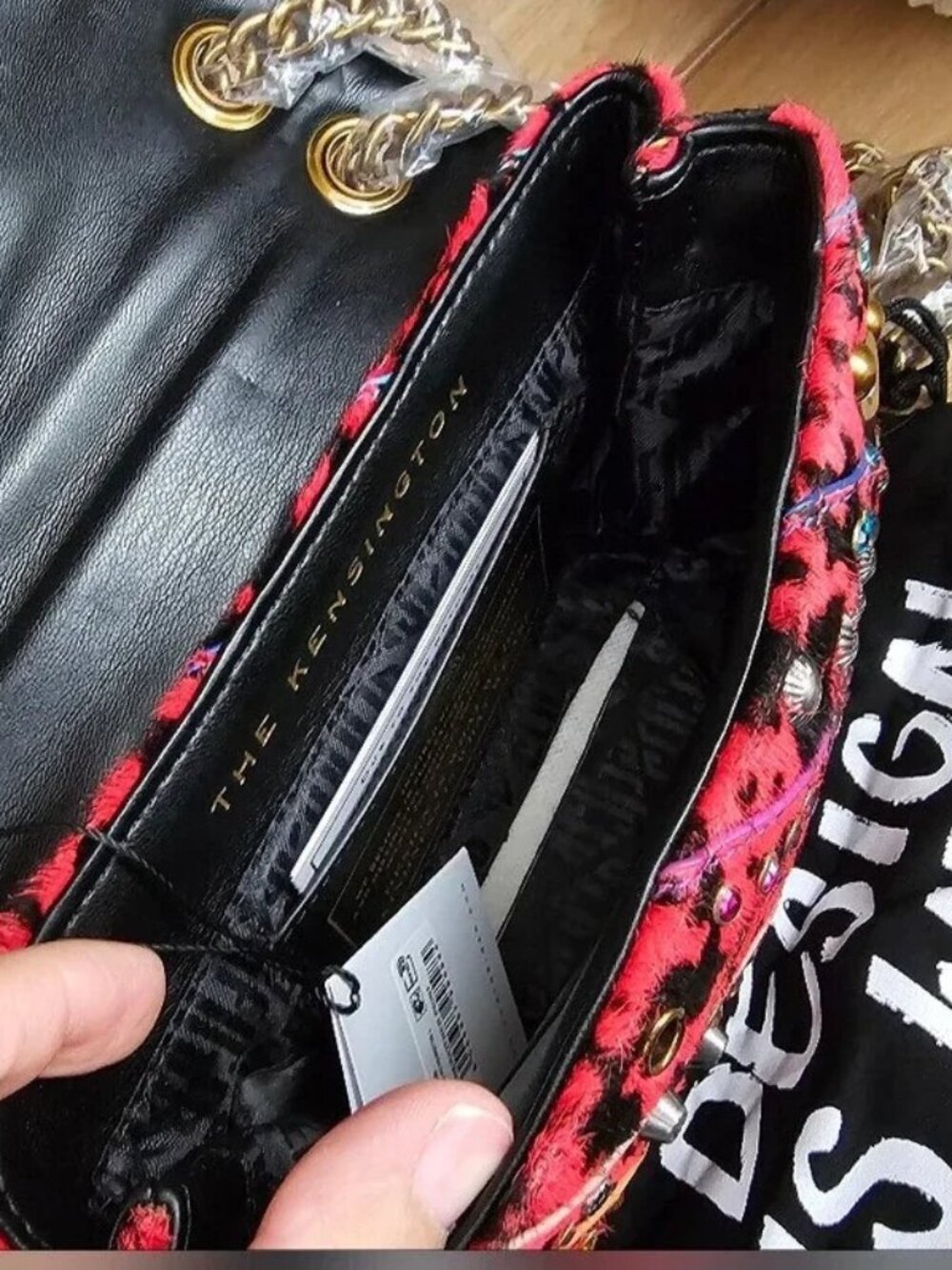 Kurt Geiger Mini Kensington Structured Crossbody Bag Crystals, Studs & More NWT - Picture 9 of 12